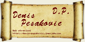 Denis Pešaković vizit kartica